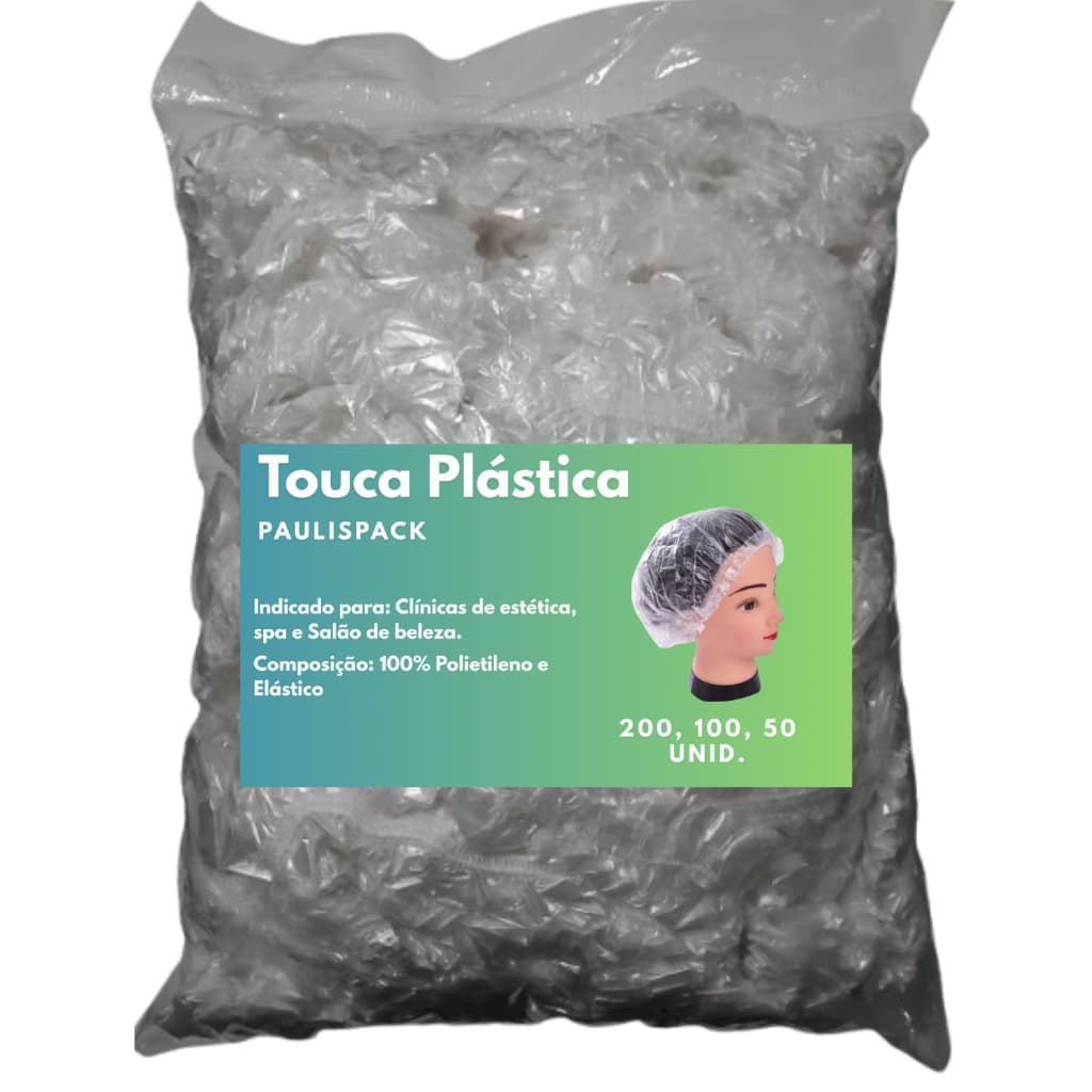 Touca Plástica -  200, 100, 50 unid.