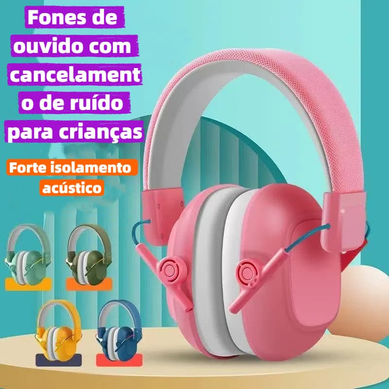 abafador de ruídos para autista fones de ouvido com cancelamento de ruído para crianças para estudar e dormir