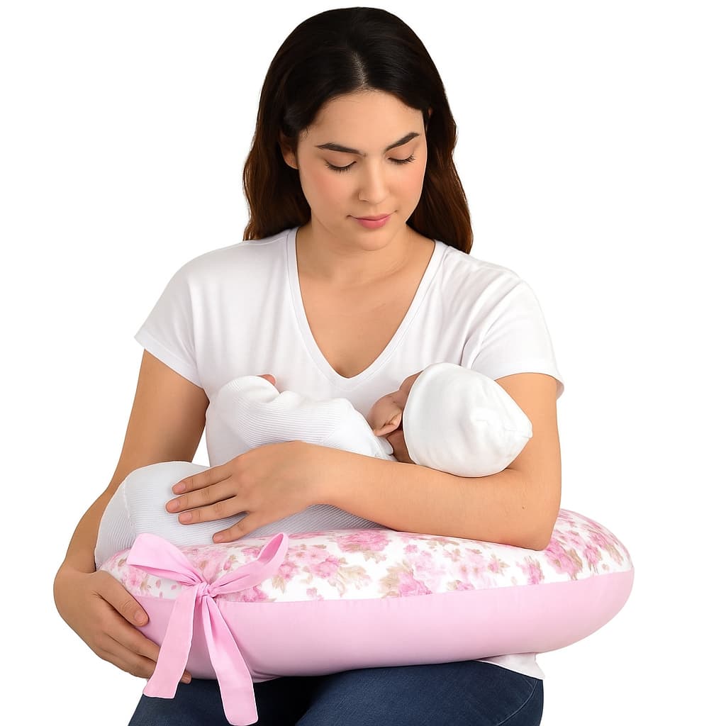 Almofada Para Amamentação Mamãe Bebe Travesseiro Amamentar Confortável 100% Algodão