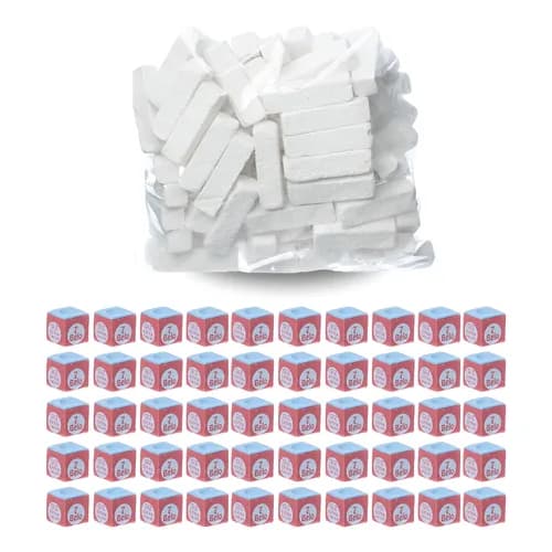 Kit Giz para Taco Sinuca Bilhar Snooker - 1/2 Giz Branco + 50 unid. Giz Azul 7 Belo