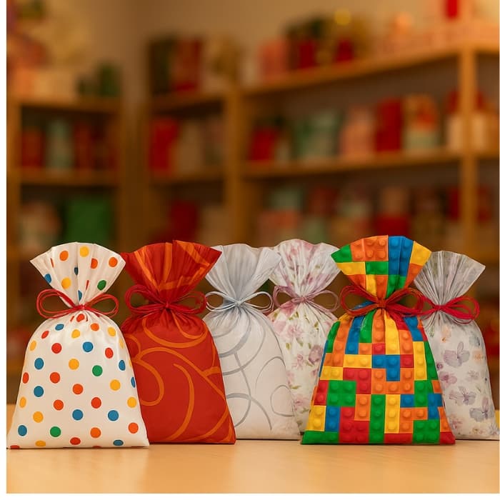 Saco Decorado ´Para Presente 15x22cm Xingó  50 unidades.