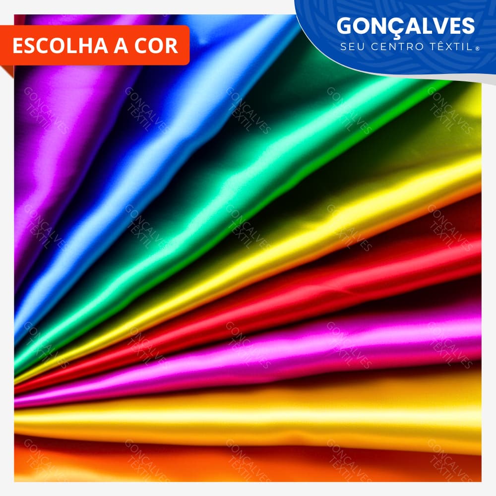 PROMOÇÃO 3 Metros Tecido Cetim Charmousse 1,50M Largura Cetim Liso - Melhor preço | GONÇALVES TÊXTIL
