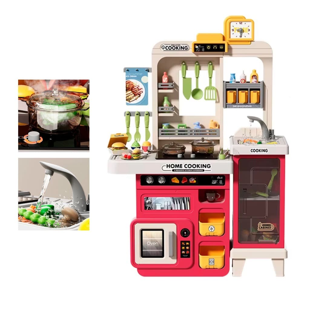 Cozinha Infantil Super Chef 68 Acessórios Pia Água + Luz & Som 3+ Anos Promoção Frete Grátis