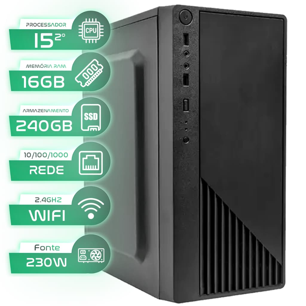 Pc Computador I5 Intel Core Ssd 240gb Memoria 16gb