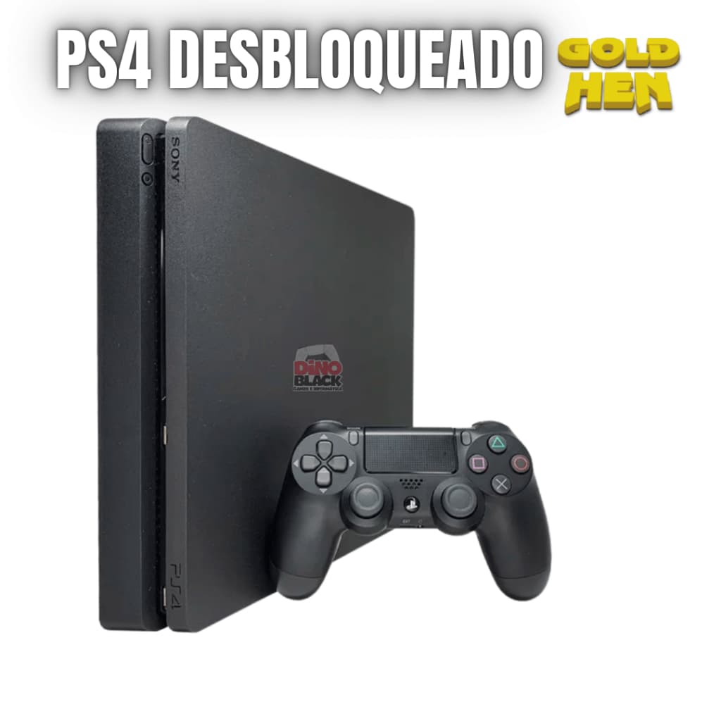 PlayStation 4 DESBLOQUEADO GOLDHEN – Console Completo - Seminovo com NF e Garantia