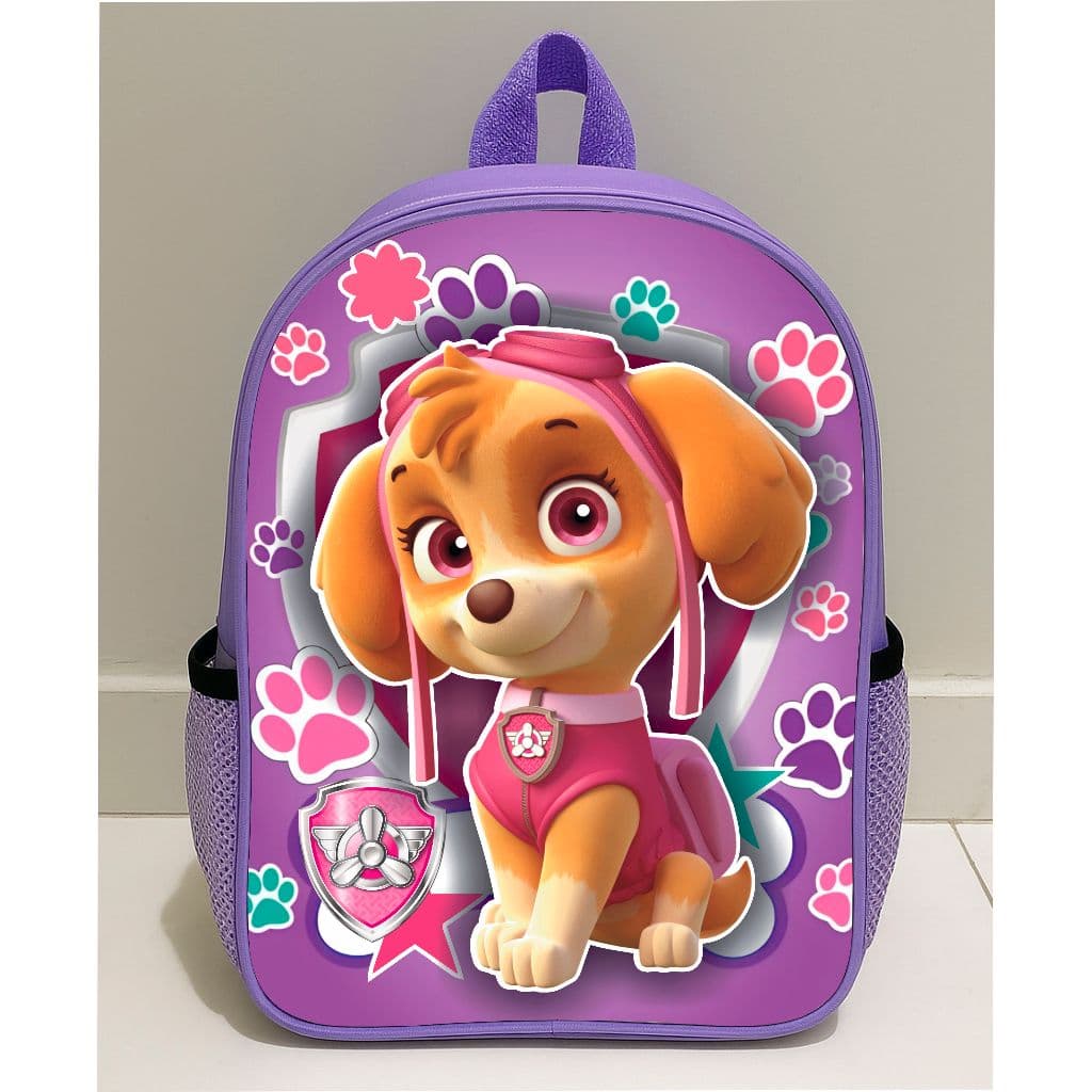 Mochila escolar Meninas Skye, Bluey, Guerreiras,Masha e o Urso,Acompanha um estojo  jardim pre escola  0 a 6 anos