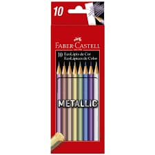 Lápis de Cor Metallic 10 Cores, Faber-Castell