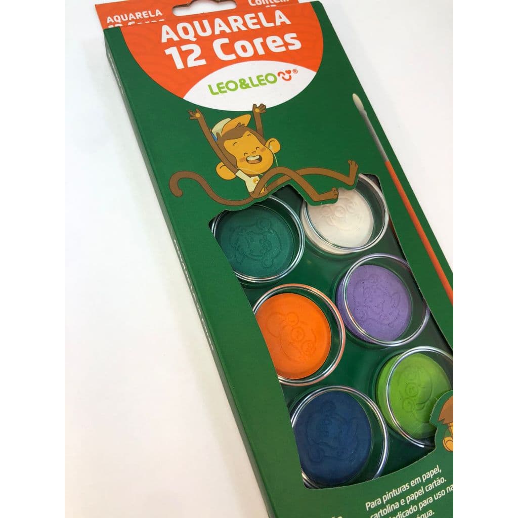 AQUARELA 12 CORES LEONORA