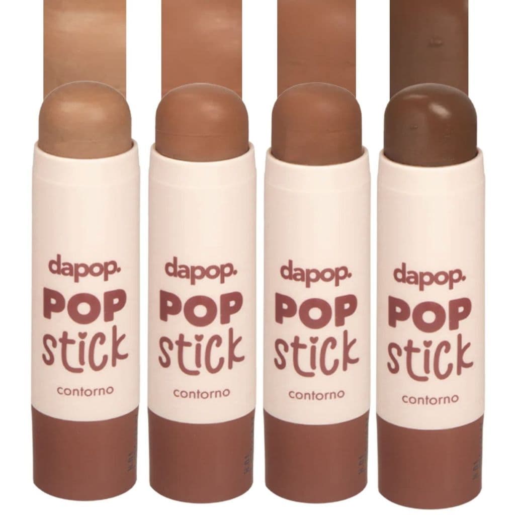 Contorno em Bastão Pop Stick Dapop Cremoso Matte Textura Suave e Acabamento Natural para Maquiagem