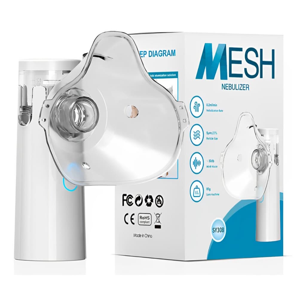 Inalador Nebulizador Portátil Silencioso Ultrassônico Infantil e Adulto Para Doenças Respiratórias