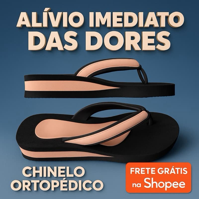 Sandália Feminina Ortopédica Conforto Imediato para Dores nos Pés Esporão e Plantar