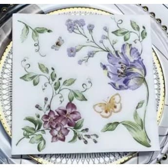 5 Folhas Guardanapo para Decoupage. Flores, Rosas, Folhas, Limão, Borboleta, Guardanapos de Papel Artesanato Decupage