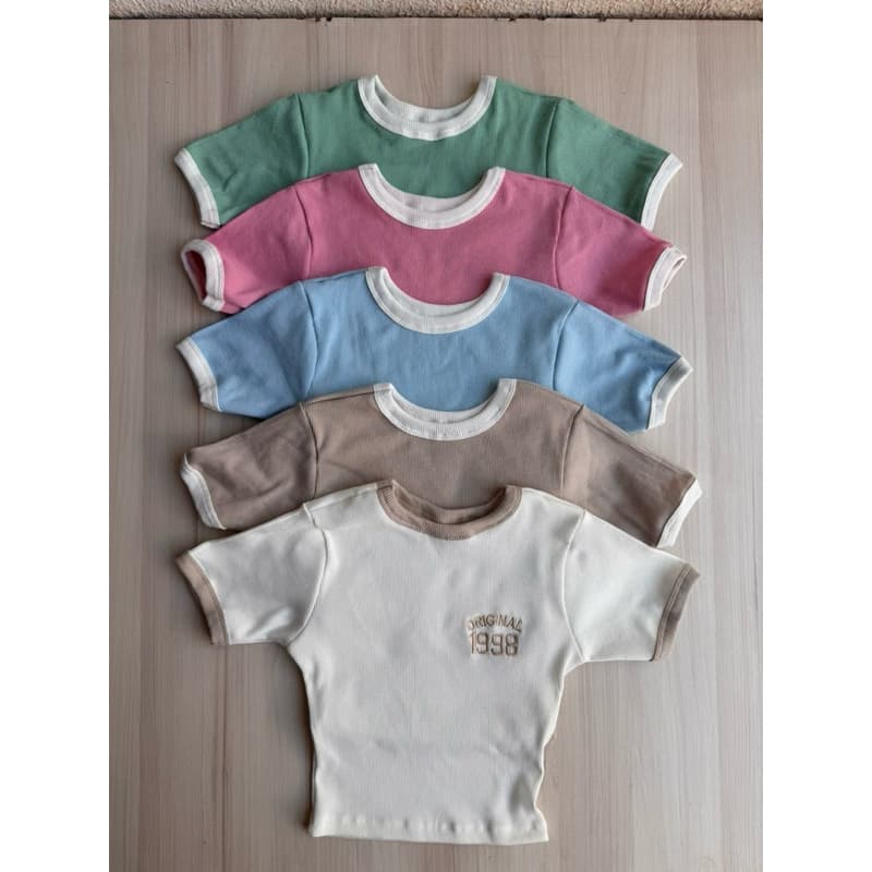 Cropped Manga Curta Canelado Bordado Babytee Cores Verao Ribana Canelada Blusinha Feminina Moda Cores Pastel Babylok