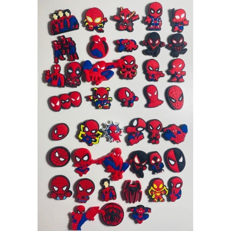 Conjuntos De Amuletos pins bottons De Sapato Homem arranha 6 Peças Decorações Acessórios De PVC Com Botão