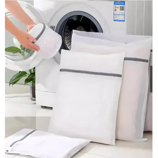 Kit com 5 Sacos De Lavar Roupas Protetor De Roupa Íntima Lingerie
