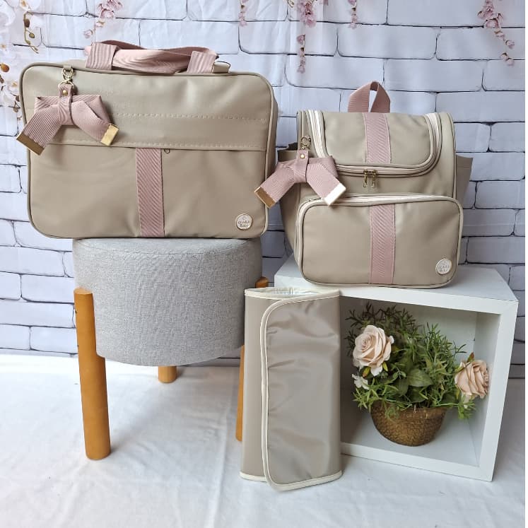 kit bolsa bebê de maternidade menino menina com mochila 2 em 1