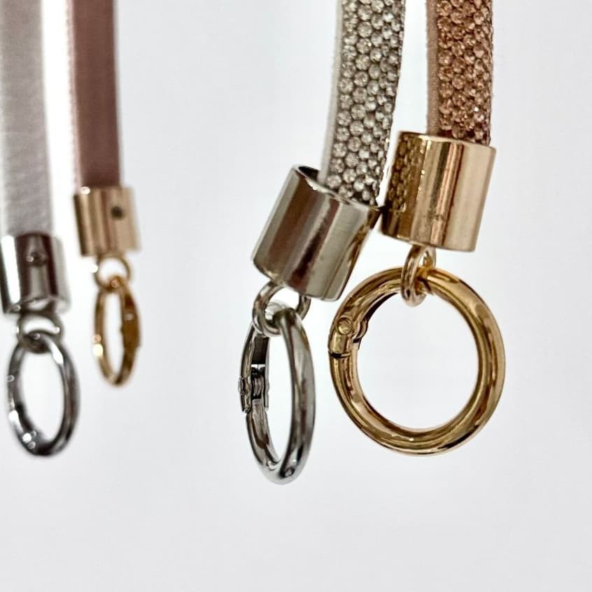 Alça Para Bolsa em Cordão Meia Cana Com Argolas Articuladas 35Cm - Und