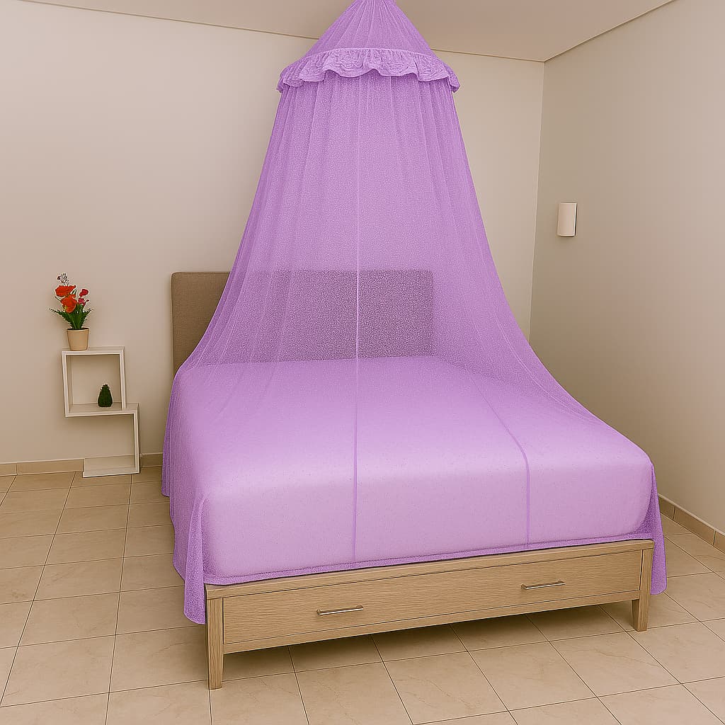 Mosquiteiro Teto Renda Grossa Resistente Casal/Box/Queen