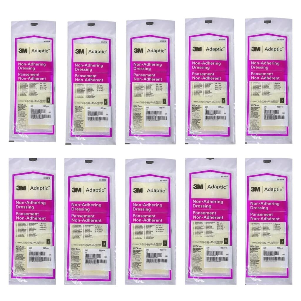 10 Uni Curativos Não Aderentes Adaptic 7.6 X 20.3 Cm - 3M Ref 2013