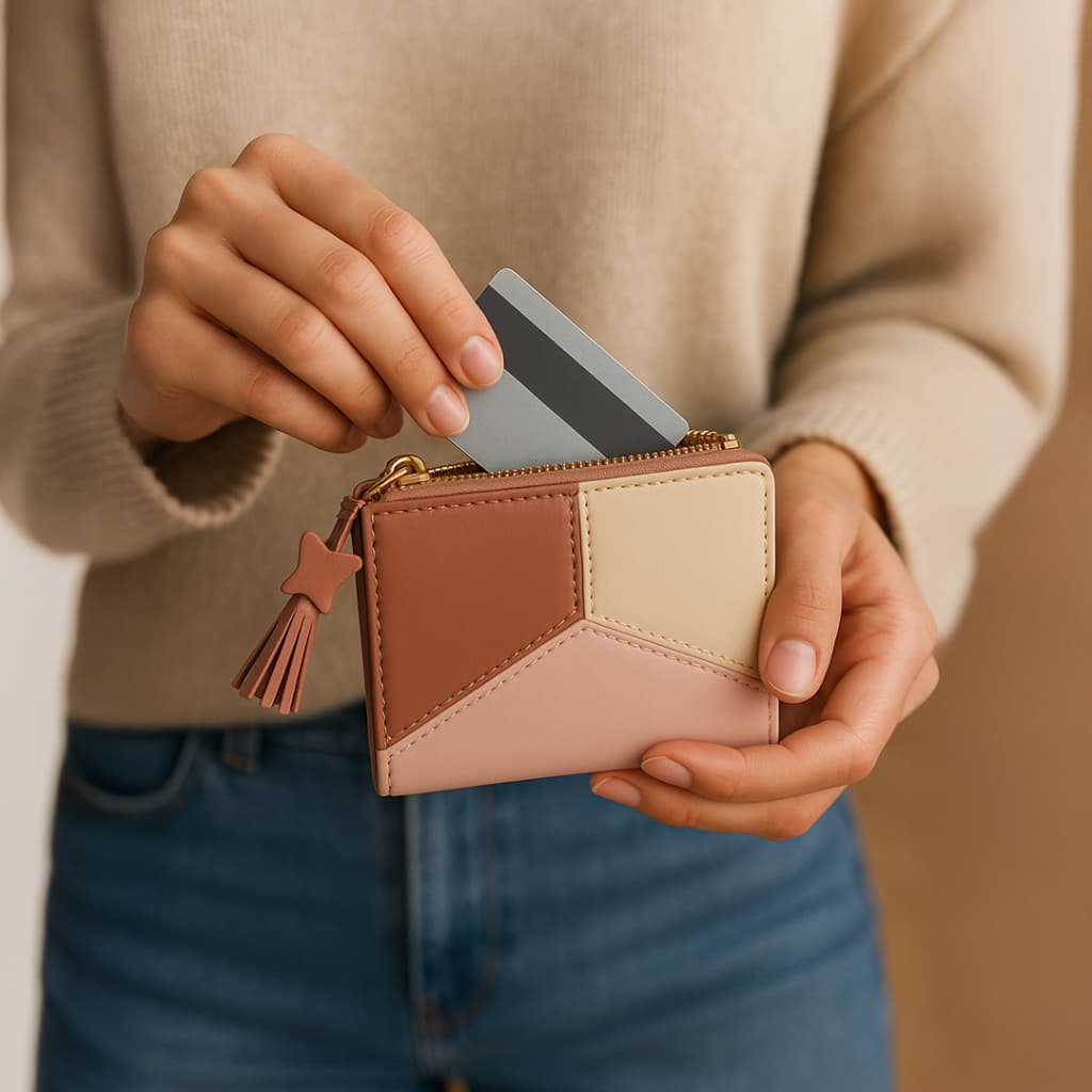 Kit até 3 Carteiras Bolsa de mão Feminina Pequena Multifuncional - Organização, Estilo e Elegância