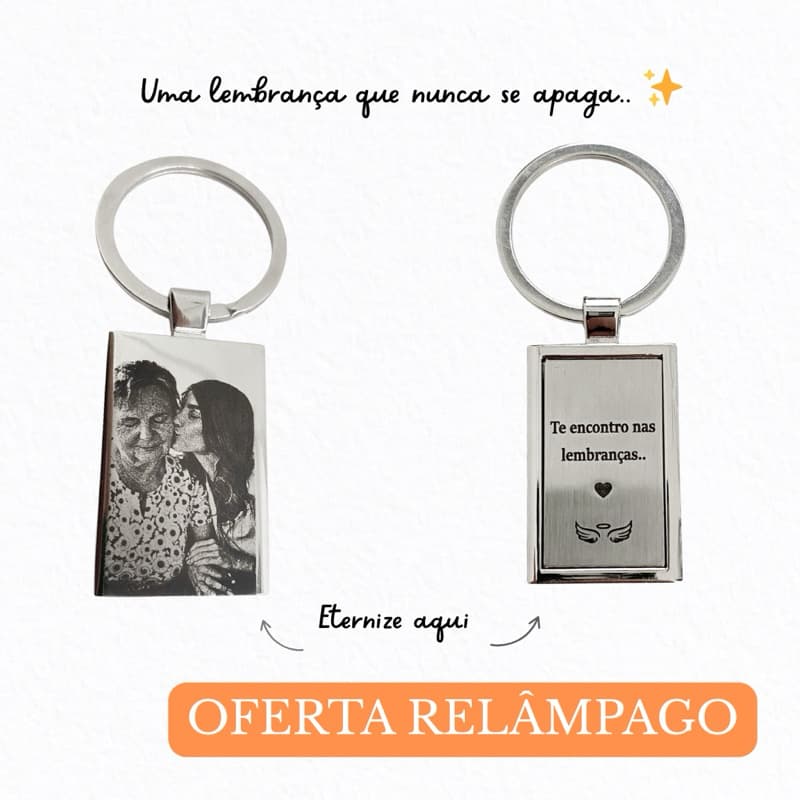Chaveiro Personalizado com Foto e escrita – Eternize Lembranças
