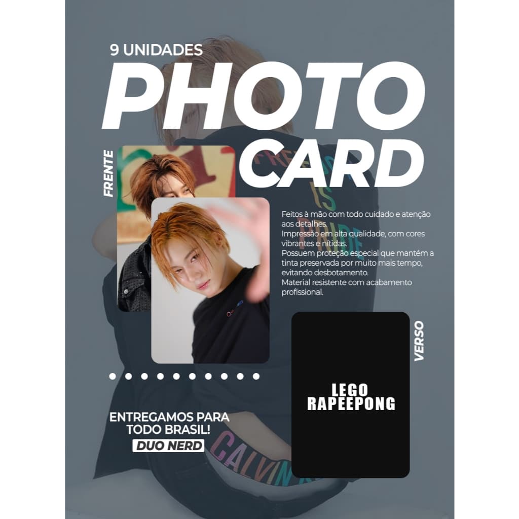 Photocards Fanmade BL T-pop Lego Rapeepong 9 unidades