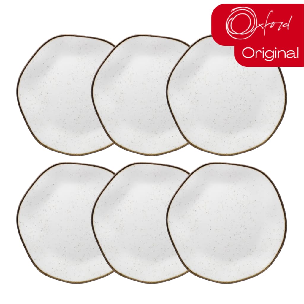 Prato Sobremesa Ryo Maresia 6 Unidades 21,5cm Oxford Porcelanas