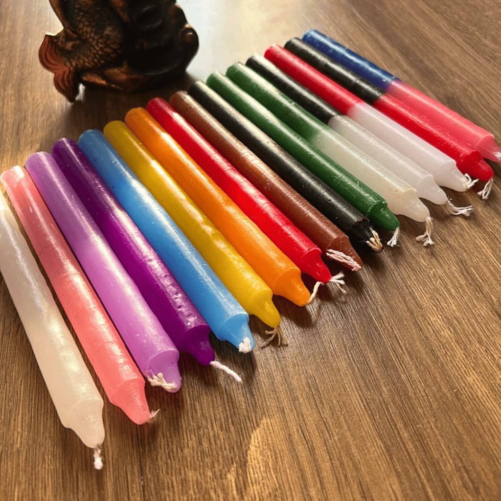 Vela Palito Unidade • Colorida • 18cm • Parafina 100% Pura