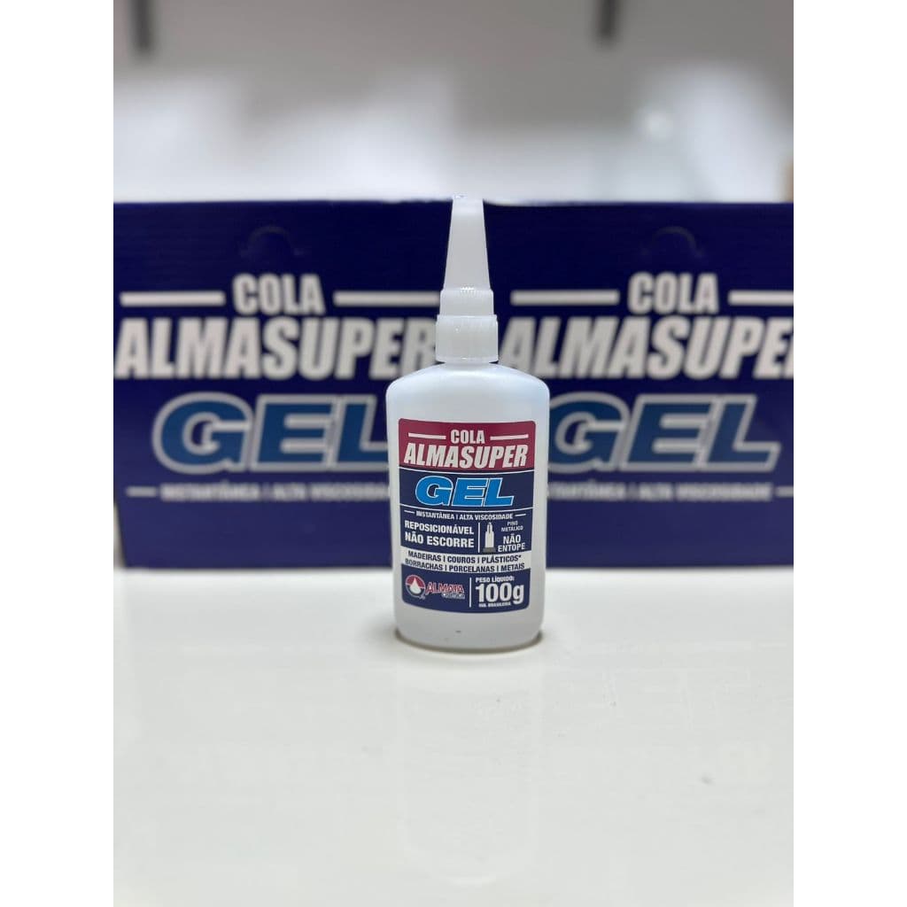 Cola Almasuper Gel 100g Instantânea Alta Viscosidade Para MDF Madeira Plástico Borracha Metal