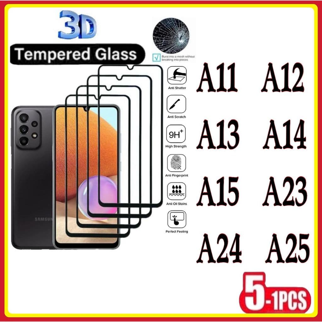 Película de Vidro Temperado 3D Samsung A11 A12 A13 A14 A15 A23 A24 A25