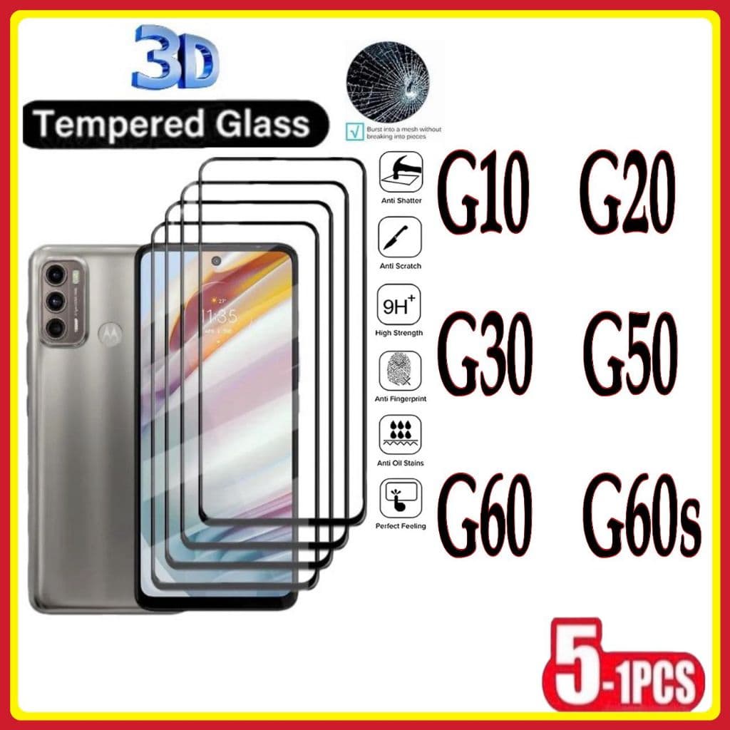 Película de Vidro Temperado 3D Moto G10 G20 G30 G50 G60 G60S