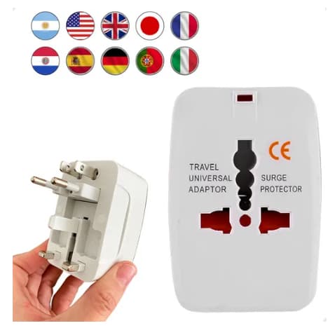 Viagem - Adaptador Tomada Universal Internacional Uk Eua Europa Asia - All-in-one