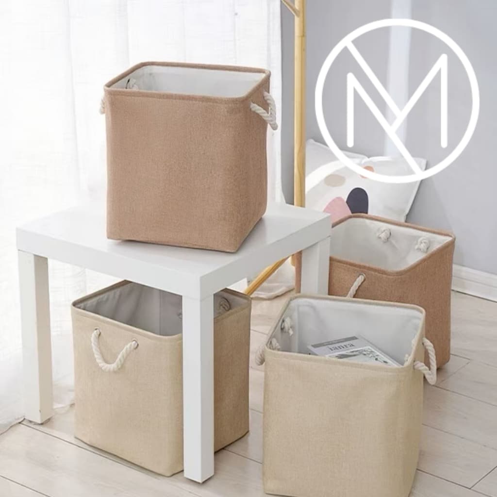 Cesto Organizador de Tecido com Alça À Prova de Poeira Dobrável Roupa Suja Brinquedos Grande 32L