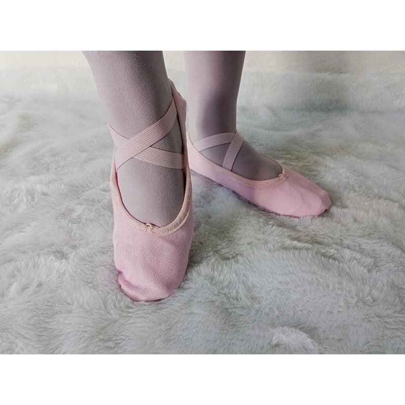 Sapatilhas Para ballet balé sola dividida ovinho meia ponta de lona - Infantil a Adulto