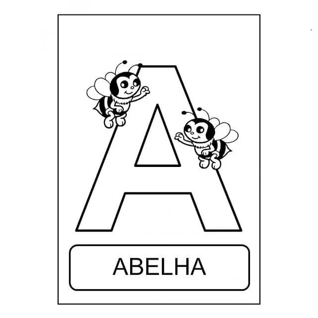 Alfabeto para colorir - Folhas A4