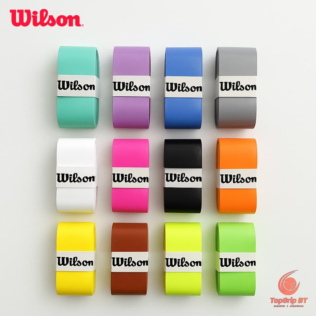 Kit Overgrip Wilson Comfort Liso Pegajoso Colorido – Kit 2/3/5 Unidades | Beach Tênis e Padel