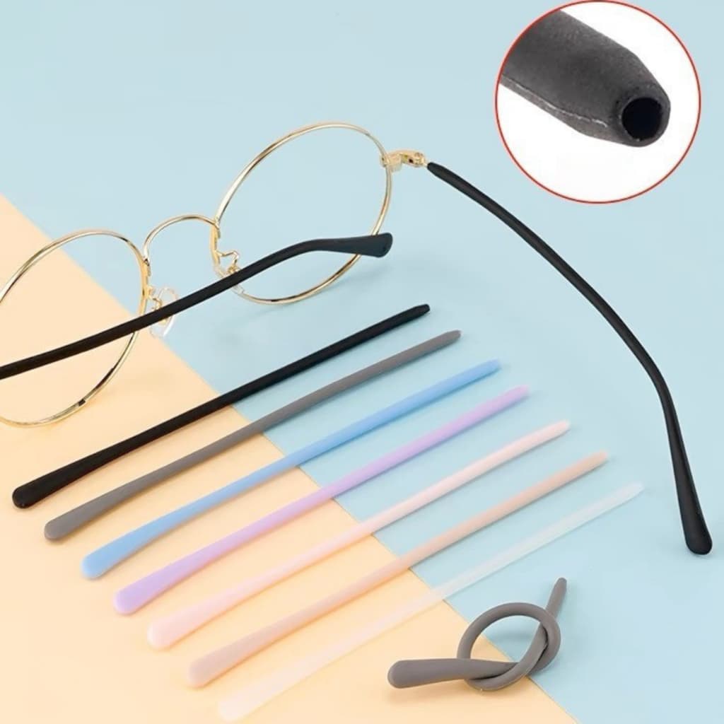 Ponteira De Óculos De Silicone Premium, Borracha Para Perna De Óculos, Ponteira Grande Para Haste