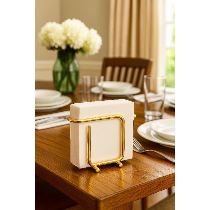 Porta Guardanapo de Mesa em Metal Charme e Organização para Sua Mesa