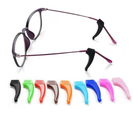 Kit 12 Suporte Trava Armação de Óculos Antiderrapante em Silicone Stopper Gancho de Oculos infantil e adulto de sol grau