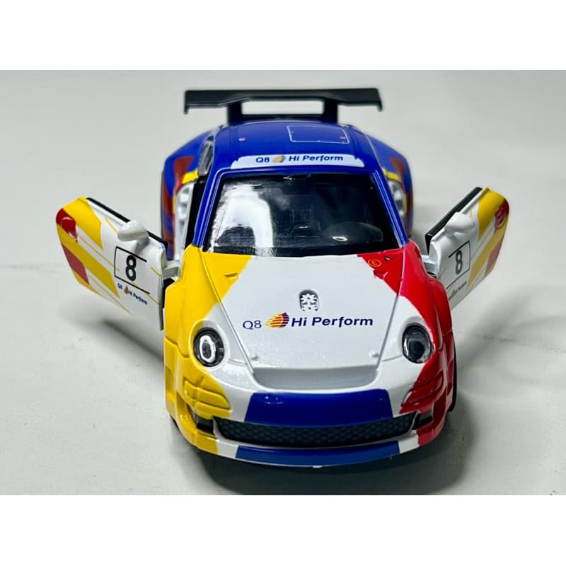 Miniatura modelo Carro Porsche 911 GT e Mercedes-Benz GT Ferro Com Fricção