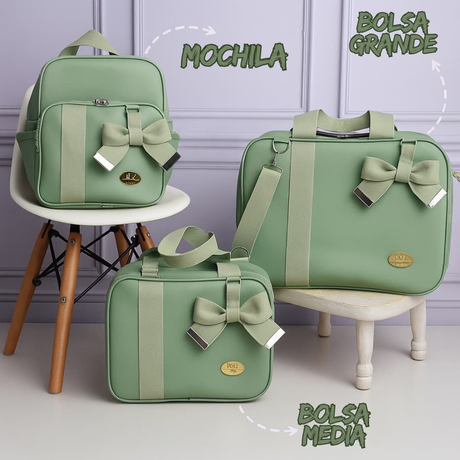 Kit Maternidade 3 peça Luxo com Mochila e l Térmico e Impermeável