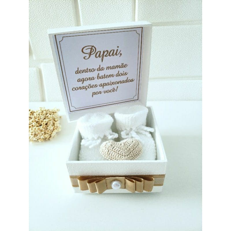 Caixa em mdf para revelação de gravidez