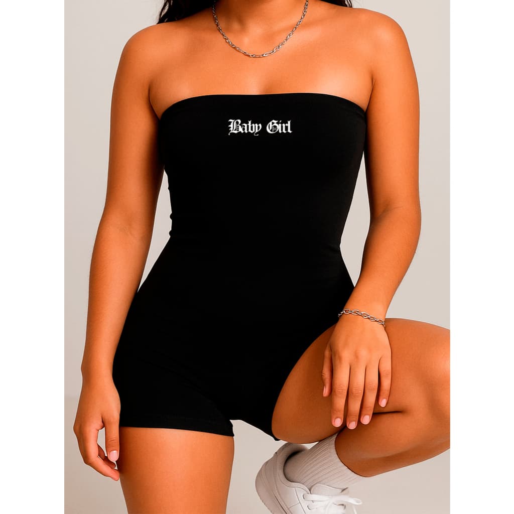 Macacão Feminino Academia Tomara Que Caia Estampado