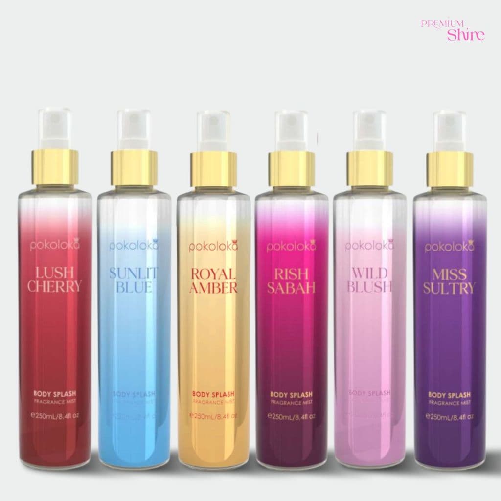 Body Splash Perfume Arabe Pokoloka 250ml - Royal Amber, Sabah Al Ward - Linha LUXURY