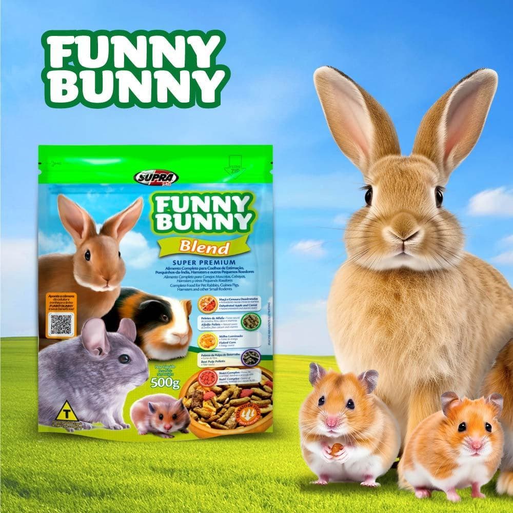 Funny Bunny Blend 500g Ração para Coelhos e Roedores Supra