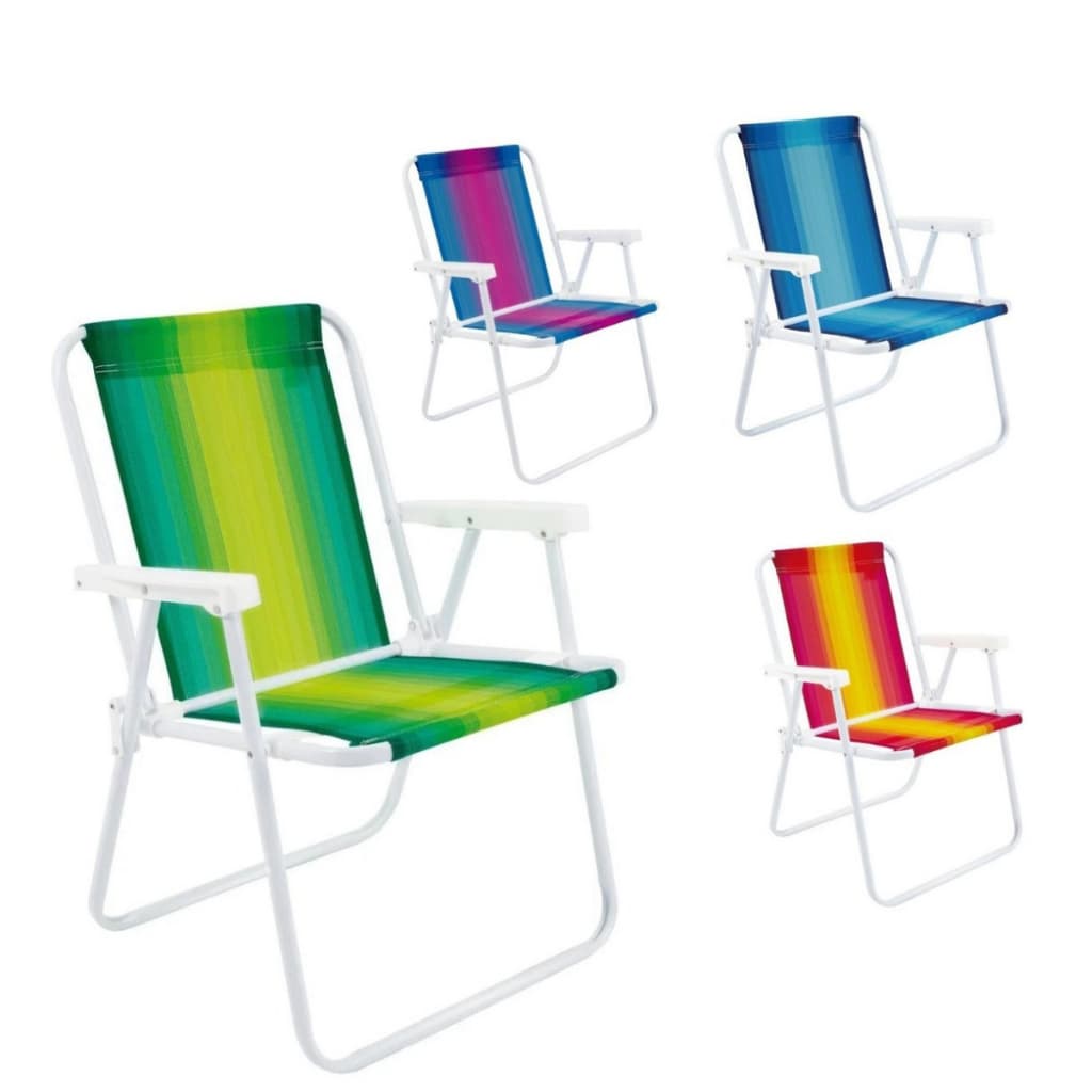Cadeira De Praia Dobravel Mor Aço Resistente Cores Sortidas Unitário Oferta Verão Praia Piscina