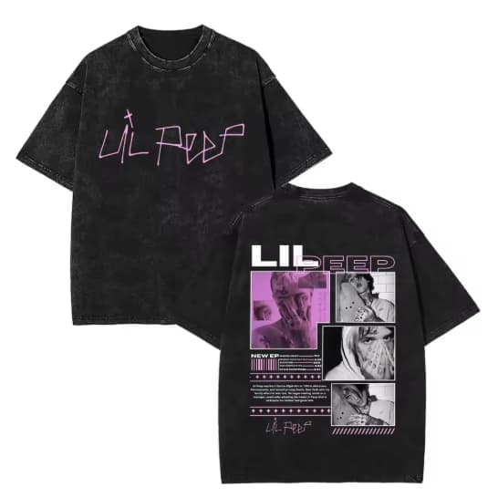 Camiseta Camisa Blusa Algodão Unissex Cantor Rapper lil peep
