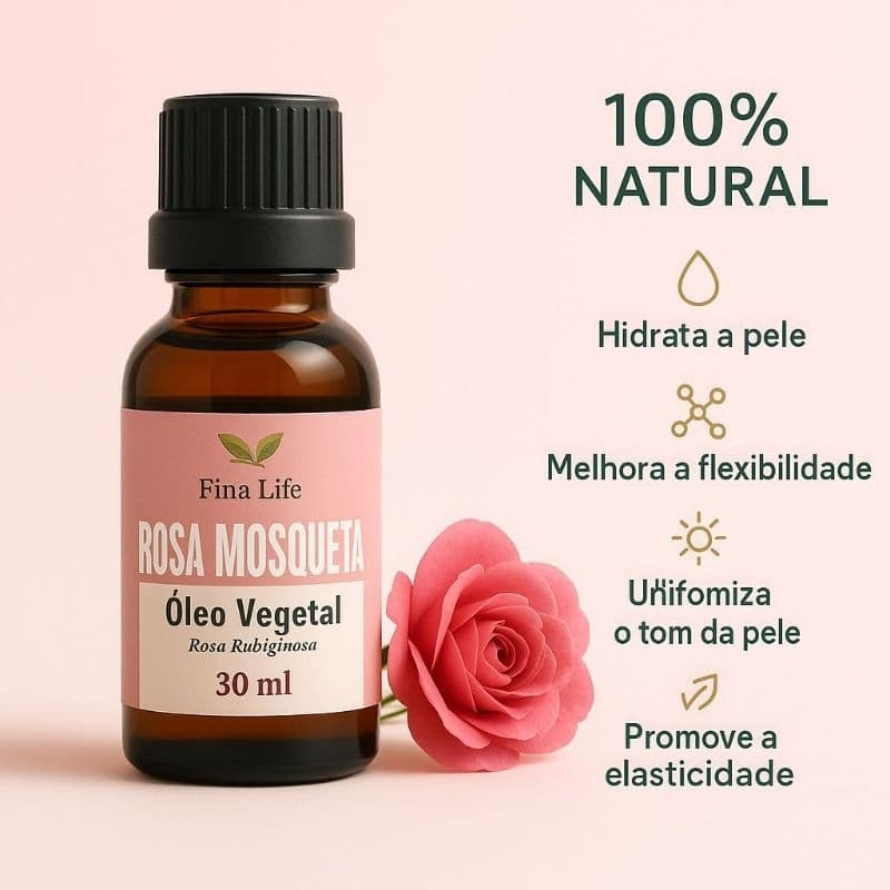 Oleo vegetal rosa mosqueta 30ml 100% puro anti estrias - manchas de celulite - manchas em geral