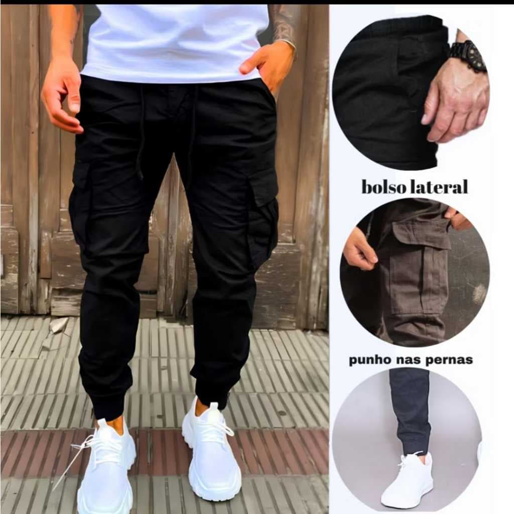 Calça Cargo Joguer Lisa