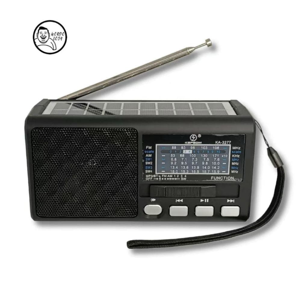 Rádio Portátil Bluetooth Painel Solar Rádio com lanterna FM AM SW USB TF